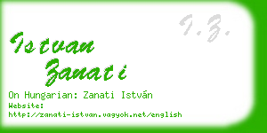 istvan zanati business card