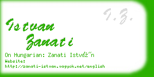 istvan zanati business card